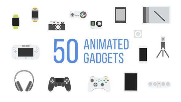 50 Animated Gadgets - Background Music for Video - RoyaltyFreeGuru.com